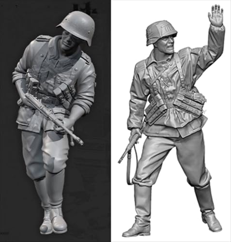 HFVUYAR 1/35 WWII German Soldier Resin Soldier Model Kit Unbemalt und unmontiert Figur Resin Model Kit (2-Personen) //A8D7Z6 von HFVUYAR