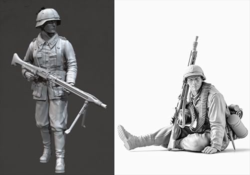 HFVUYAR 1/35 WWII German Soldier Resin Soldier Model Kit Unbemalt und unmontiert Figur Resin Model Kit (2-Personen) //A8D7Z7 von HFVUYAR