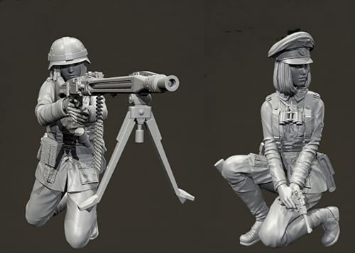 HFVUYAR 1/35 WWII German Soldier Resin Soldier Model Kit Unbemaltes und unmontiertes Resin Modell (2-Personen)//h9J7S15 von HFVUYAR