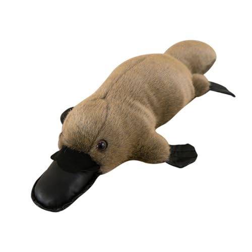 Plüschtier Schnabeltier Kuscheltier,Niedliches Schnabeltier Plüschtier,SüßE Dekoration,Cartoon Schnabeltier Kissen Plüschtier,Platypus Geburtstag Geschenk Kinder(Braun,45CM) von HGDKVNi