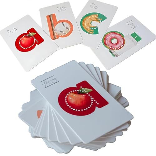 Preschool Alphabet Tool - Learn Letter Sounds 2X Faster, 26 Pcs ABC Vocabulary Flashcards, Embedded Pictograph Mnemonic Alphabet Flash Cards, Read and Rhyme Flip Books, Reading Games(1SET) von HGDKVNi