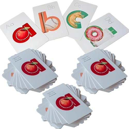 Preschool Alphabet Tool - Learn Letter Sounds 2X Faster, 26 Pcs ABC Vocabulary Flashcards, Embedded Pictograph Mnemonic Alphabet Flash Cards, Read and Rhyme Flip Books, Reading Games(3SET) von HGDKVNi