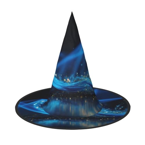 2 x abstrakte geometrische Halloween-Hexenhut für Damen, breite Krempe, faltbar, spitz, Kappe für Halloween-Party 2 x abstrakte geometrische Halloween-Hexenhut für Damen, breite Krempe, faltbar, spitz, Kappe für Halloween-Party von HGFVY