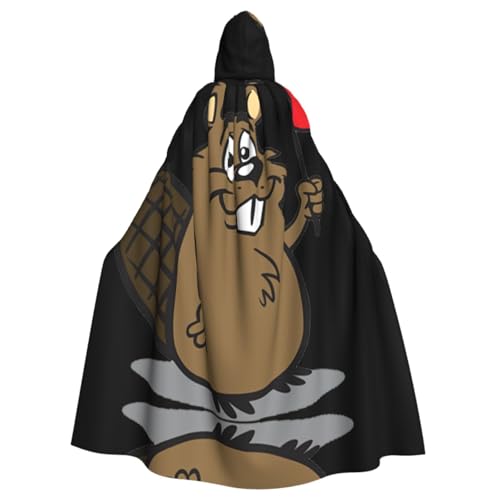 Biberumhang für Erwachsene, Kapuzenumhang für Damen und Herren, Halloween-Kostüme, Weihnachten, Cosplay von HGFVY