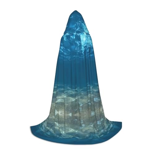 Blauer Ozean, gewelltes Meereslandschaft, Halloween, Kapuzenumhang, Kostüm, Karneval, Kapuzenumhang, Halloween-Kostüme, Weihnachten, Cosplay von HGFVY