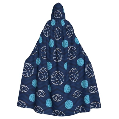 Blauer Volleyball-Umhang für Erwachsene, Kapuzenumhang für Damen und Herren, Halloween-Kostüme, Weihnachten, Cosplay von HGFVY