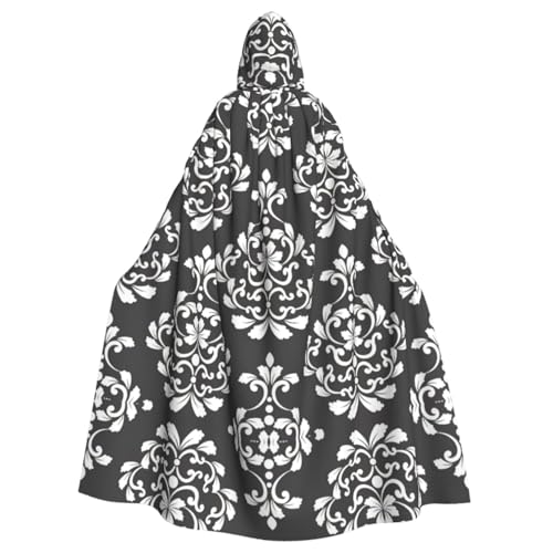 Damast-Umhang mit Kapuze für Erwachsene, für Damen und Herren, Halloween-Kostüme, Weihnachten, Cosplay von HGFVY