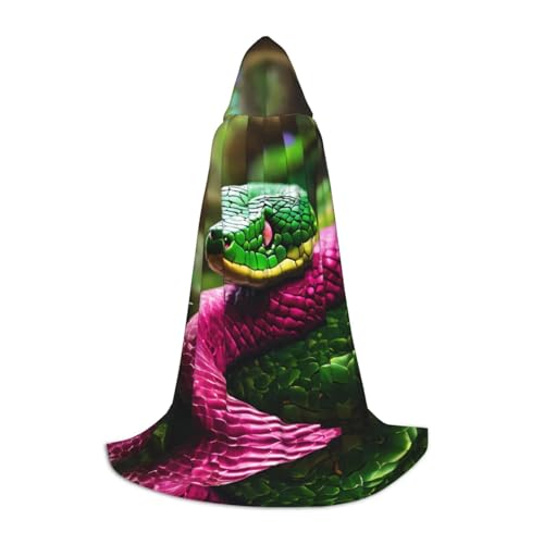 Grüner Schlangen-Umhang für Halloween, Karneval, Kapuzenumhang, Halloween-Kostüme, Weihnachten, Cosplay Grüner Schlangen-Umhang für Halloween, Karneval, Kapuzenumhang, Halloween-Kostüme, Weihnachten, Cosplay von HGFVY