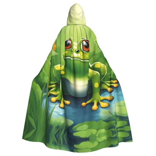 HGFVY Cartoon-Frosch-Umhang für Erwachsene, Kapuzenumhang für Damen und Herren, Halloween-Kostüme, Weihnachten, Cosplay, Schwarz HGFVY Cartoon-Frosch-Umhang für Erwachsene, Kapuzenumhang für Damen und Herren, Halloween-Kostüme, Weihnachten, Cosplay, Schwarz von HGFVY
