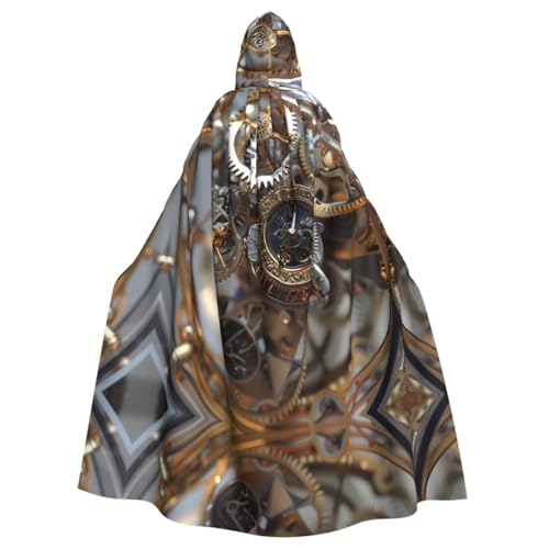 HGFVY Clock Gear Umhang für Erwachsene, mit Kapuze, für Damen und Herren, Halloween-Kostüme, Weihnachten, Cosplay, Schwarz HGFVY Clock Gear Umhang für Erwachsene, mit Kapuze, für Damen und Herren, Halloween-Kostüme, Weihnachten, Cosplay, Schwarz von HGFVY