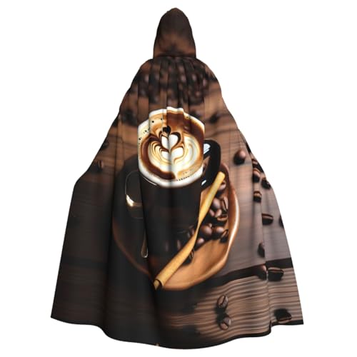 HGFVY Delicious Heart Coffee Cape Cloak Erwachsene Kapuzenumhang für Damen Herren Halloween Kostüme Weihnachten Cosplay Schwarz HGFVY Delicious Heart Coffee Cape Cloak Erwachsene Kapuzenumhang für Damen Herren Halloween Kostüme Weihnachten Cosplay Schwarz von HGFVY