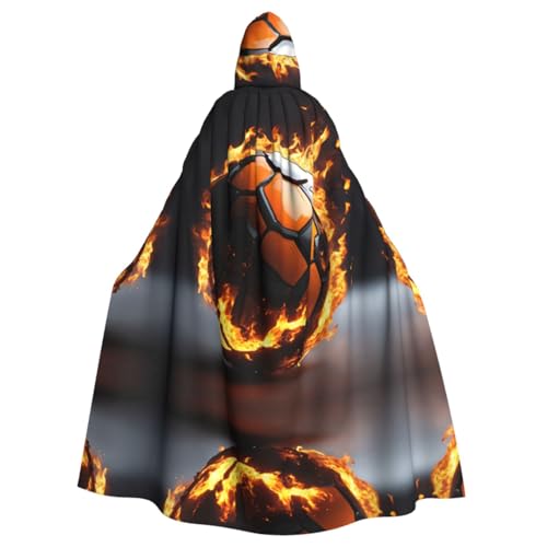HGFVY Fußball-Umhang für Erwachsene, Kapuzenumhang für Damen und Herren, Halloween-Kostüme, Weihnachten, Cosplay, Schwarz von HGFVY