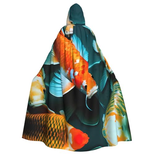HGFVY Hd Koi Fischumhang für Erwachsene, Kapuzenumhang für Damen und Herren, Halloween-Kostüme, Weihnachten, Cosplay, Schwarz HGFVY Hd Koi Fischumhang für Erwachsene, Kapuzenumhang für Damen und Herren, Halloween-Kostüme, Weihnachten, Cosplay, Schwarz von HGFVY