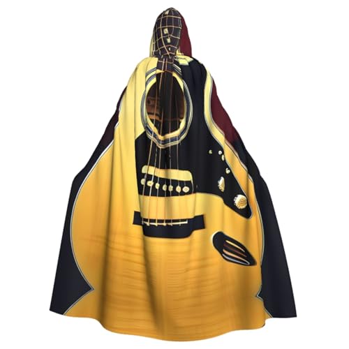 HGFVY Note Gitarren-Umhang für Erwachsene, Kapuzenumhang für Damen und Herren, Halloween-Kostüme, Weihnachten, Cosplay, Schwarz HGFVY Note Gitarren-Umhang für Erwachsene, Kapuzenumhang für Damen und Herren, Halloween-Kostüme, Weihnachten, Cosplay, Schwarz von HGFVY