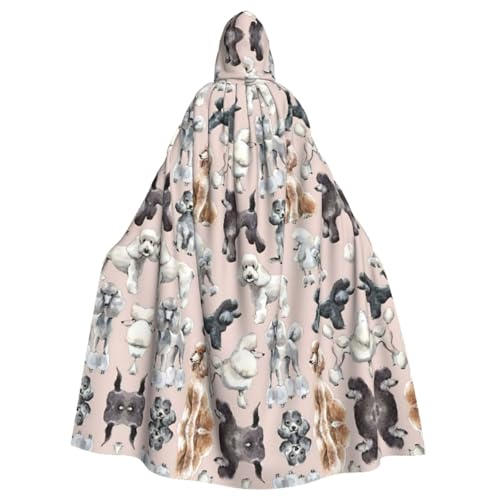 HGFVY Oodles Of Poodles Umhang für Erwachsene, Kapuzenumhang für Damen und Herren, Halloween-Kostüme, Weihnachten, Cosplay, Schwarz HGFVY Oodles Of Poodles Umhang für Erwachsene, Kapuzenumhang für Damen und Herren, Halloween-Kostüme, Weihnachten, Cosplay, Schwarz von HGFVY