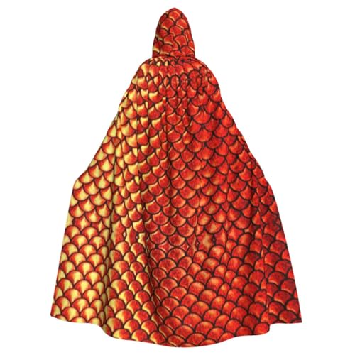 HGFVY Roter Fischschuppen-Umhang für Erwachsene, mit Kapuze für Damen und Herren, Halloween-Kostüme, Weihnachten, Cosplay, Schwarz HGFVY Roter Fischschuppen-Umhang für Erwachsene, mit Kapuze für Damen und Herren, Halloween-Kostüme, Weihnachten, Cosplay, Schwarz von HGFVY