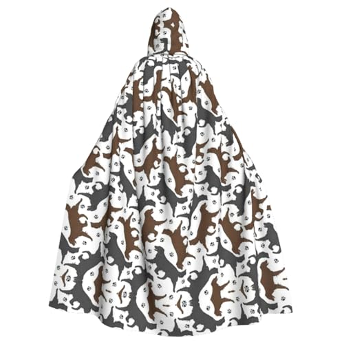 HGFVY Trotting Flat Coated Retrievers Paw Cape Cloak Erwachsene Kapuzenumhang für Damen Herren Halloween Kostüme Weihnachten Cosplay Schwarz HGFVY Trotting Flat Coated Retrievers Paw Cape Cloak Erwachsene Kapuzenumhang für Damen Herren Halloween Kostüme Weihnachten Cosplay Schwarz von HGFVY
