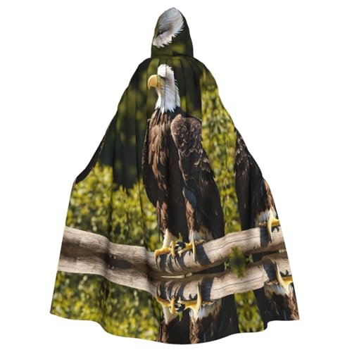 HGFVY Umhang mit fliegendem Adler, für Erwachsene, mit Kapuze, für Damen und Herren, Halloween-Kostüme, Weihnachten, Cosplay, Schwarz von HGFVY