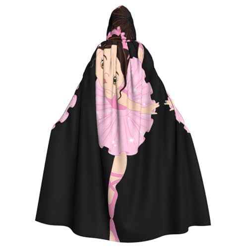 HGFVY Umhang mit kleiner Ballerina, tanzendes Mädchen, mit Kapuze, für Damen, Herren, Halloween-Kostüme, Weihnachten, Cosplay, Schwarz HGFVY Umhang mit kleiner Ballerina, tanzendes Mädchen, mit Kapuze, für Damen, Herren, Halloween-Kostüme, Weihnachten, Cosplay, Schwarz von HGFVY