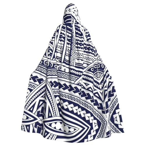 HGFVY Umhang mit polynesischem Maori-Stammesmuster, für Erwachsene, Kapuzenumhang für Damen und Herren, Halloween-Kostüme, Weihnachten, Cosplay, Schwarz HGFVY Umhang mit polynesischem Maori-Stammesmuster, für Erwachsene, Kapuzenumhang für Damen und Herren, Halloween-Kostüme, Weihnachten, Cosplay, Schwarz von HGFVY