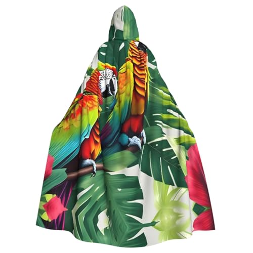 HGFVY Umhang mit tropischer Blume und Blättern, Papageienumhang für Erwachsene, Kapuzenumhang für Damen und Herren, Halloween-Kostüme, Weihnachten, Cosplay, Schwarz HGFVY Umhang mit tropischer Blume und Blättern, Papageienumhang für Erwachsene, Kapuzenumhang für Damen und Herren, Halloween-Kostüme, Weihnachten, Cosplay, Schwarz von HGFVY