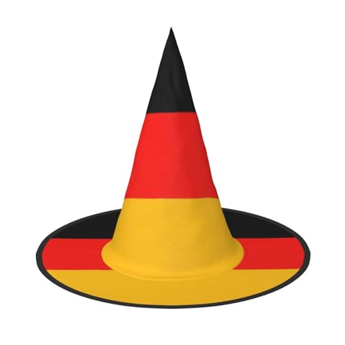 Halloween-Hexenhut für Damen, breite Krempe, faltbar, spitz, für Halloween-Party, 2 Stück von HGFVY