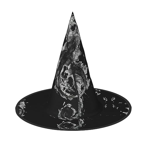 Halloween-Hexenhut für Damen, breite Krempe, faltbar, spitz, für Halloween-Party, 2 Stück Halloween-Hexenhut für Damen, breite Krempe, faltbar, spitz, für Halloween-Party, 2 Stück von HGFVY