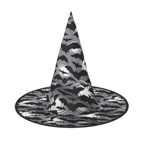 Halloween-Hexenhut für Damen, breite Krempe, faltbar, spitz, für Halloween-Party, 2 Stück von HGFVY