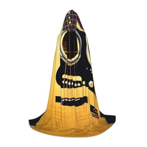 Halloween-Kapuzenumhang mit Aufschrift "Note Gitarre", Karneval, Kapuzenumhang, Halloween-Kostüme, Weihnachten, Cosplay von HGFVY