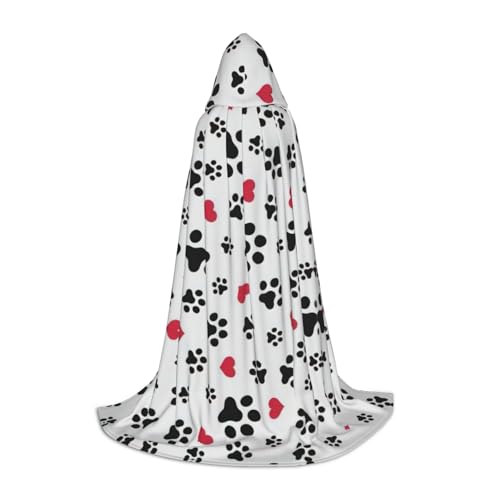 Halloween-Kapuzenumhang mit Katzenpfotenabdruck, Karneval, Kapuzenumhang, Halloween-Kostüme, Weihnachten, Cosplay Halloween-Kapuzenumhang mit Katzenpfotenabdruck, Karneval, Kapuzenumhang, Halloween-Kostüme, Weihnachten, Cosplay von HGFVY