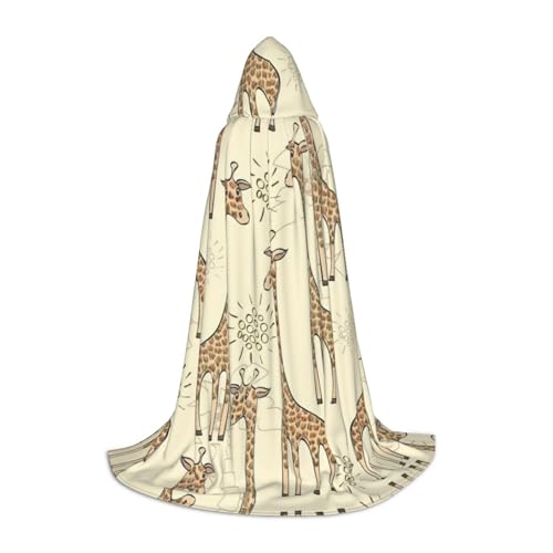 Handgezeichnete Giraffen, Halloween-Kapuzenumhang, Kostüm, Karneval, Kapuzenumhang, Halloween-Kostüme, Weihnachten, Cosplay von HGFVY
