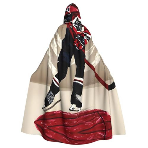Hockey-Sportumhang für Erwachsene, Kapuzenumhang für Damen und Herren, Halloween-Kostüme, Weihnachten, Cosplay von HGFVY