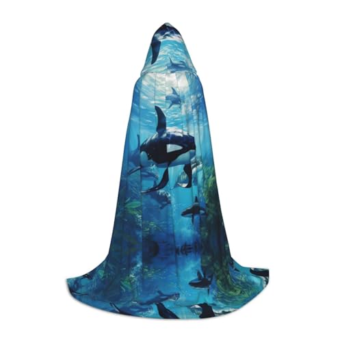Killerwale schwimmen mit, Halloween-Kostüm, Kapuzenumhang, Karneval, Kapuzenumhang, Halloween-Kostüme, Weihnachten, Cosplay Killerwale schwimmen mit, Halloween-Kostüm, Kapuzenumhang, Karneval, Kapuzenumhang, Halloween-Kostüme, Weihnachten, Cosplay von HGFVY