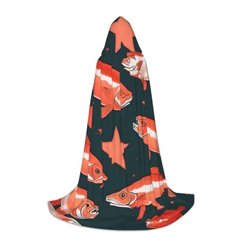 Lachs-Halloween-Kapuzenumhang, Karneval, Kapuzenumhang, Halloween-Kostüme, Weihnachten, Cosplay Lachs-Halloween-Kapuzenumhang, Karneval, Kapuzenumhang, Halloween-Kostüme, Weihnachten, Cosplay von HGFVY