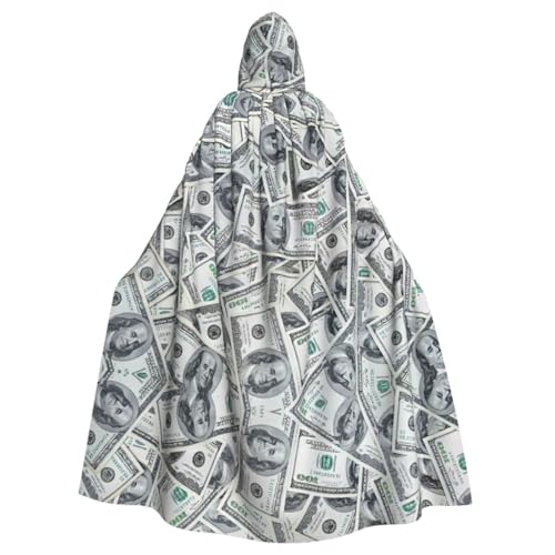 Lustiger Dollar-Geldumhang für Erwachsene, Kapuzenumhang für Damen und Herren, Halloween-Kostüme, Weihnachten, Cosplay von HGFVY