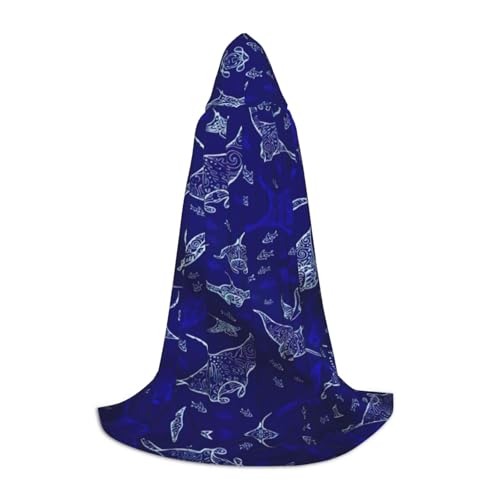 Manta Ray und Fisch Halloween Kapuzenumhang Kostüm Karneval Kapuzenumhang Halloween Kostüme Weihnachten Cosplay von HGFVY