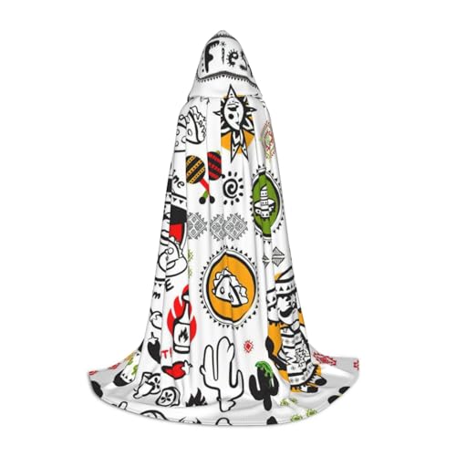 Mexikanische Salsa-Symbole, Halloween-Kapuzenumhang, Kostüm, Karneval, Kapuzenumhang, Halloween-Kostüme, Weihnachten, Cosplay Mexikanische Salsa-Symbole, Halloween-Kapuzenumhang, Kostüm, Karneval, Kapuzenumhang, Halloween-Kostüme, Weihnachten, Cosplay von HGFVY