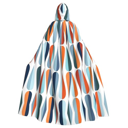 Mid Century Umhang mit Kapuze für Erwachsene, Retro, mit Tropfenformen, für Damen und Herren, Halloween-Kostüme, Weihnachten, Cosplay Mid Century Umhang mit Kapuze für Erwachsene, Retro, mit Tropfenformen, für Damen und Herren, Halloween-Kostüme, Weihnachten, Cosplay von HGFVY