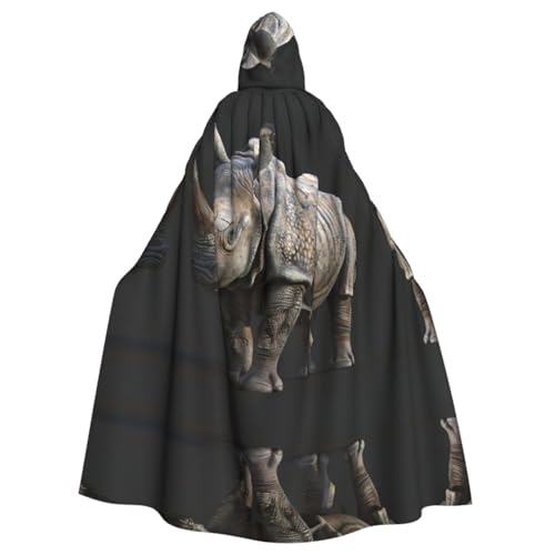 Nashornumhang mit Tiermotiv, für Erwachsene, mit Kapuze, für Damen und Herren, Halloween-Kostüme, Weihnachten, Cosplay Nashornumhang mit Tiermotiv, für Erwachsene, mit Kapuze, für Damen und Herren, Halloween-Kostüme, Weihnachten, Cosplay von HGFVY