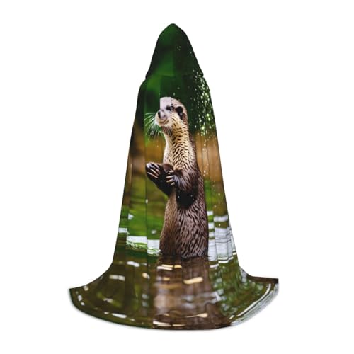 Niedlicher brauner Otter-Halloween-Kapuzenumhang, Kostüm, Karneval, Kapuzenumhang, Halloween-Kostüme, Weihnachten, Cosplay von HGFVY