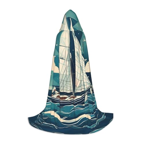 Ozean-Segelboot-Umhang für Halloween, Karneval, Kapuzenumhang, Halloween-Kostüme, Weihnachten, Cosplay Ozean-Segelboot-Umhang für Halloween, Karneval, Kapuzenumhang, Halloween-Kostüme, Weihnachten, Cosplay von HGFVY