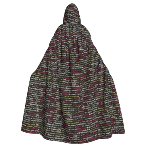 Programmiercode-Umhang für Erwachsene, Kapuzenumhang für Damen und Herren, Halloween-Kostüme, Weihnachten, Cosplay von HGFVY