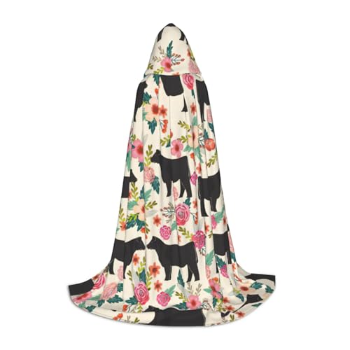 Rosafarbener Blumen-Umhang mit Kapuze für Halloween, Karneval, Halloween-Kostüme, Weihnachten, Cosplay Rosafarbener Blumen-Umhang mit Kapuze für Halloween, Karneval, Halloween-Kostüme, Weihnachten, Cosplay von HGFVY