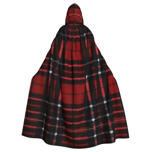 Roter und schwarzer karierter Umhang mit Kapuze für Erwachsene für Damen und Herren, Halloween-Kostüme, Weihnachten, Cosplay Roter und schwarzer karierter Umhang mit Kapuze für Erwachsene für Damen und Herren, Halloween-Kostüme, Weihnachten, Cosplay von HGFVY