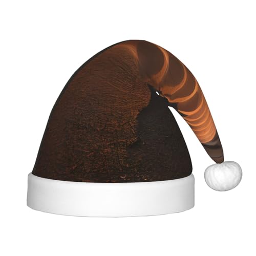 Sanddünen Plüsch-Weihnachtsmannmütze, bequeme Weihnachtsmütze für Weihnachten, Partygeschenke, passend für Jugendliche, 1 Packung von HGFVY