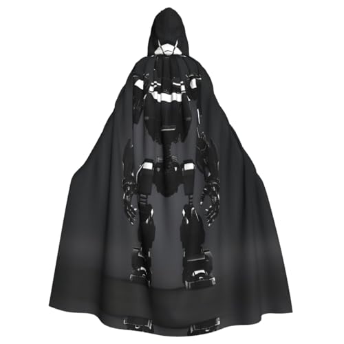 Schwarzer Roboterumhang mit Kapuze für Damen und Herren, Halloween-Kostüme, Weihnachten, Cosplay von HGFVY