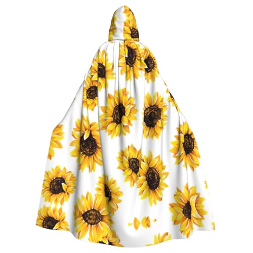 Sonnenblumen-Umhang für Erwachsene, Kapuzenumhang für Damen und Herren, Halloween-Kostüme, Weihnachten, Cosplay von HGFVY