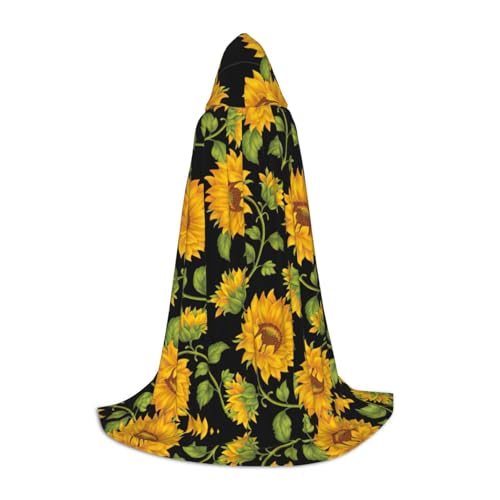 Sonnenblumenmuster, Halloween-Kapuzenumhang, Kostüm, Karneval, Kapuzenumhang, Halloween-Kostüme, Weihnachten, Cosplay Sonnenblumenmuster, Halloween-Kapuzenumhang, Kostüm, Karneval, Kapuzenumhang, Halloween-Kostüme, Weihnachten, Cosplay von HGFVY