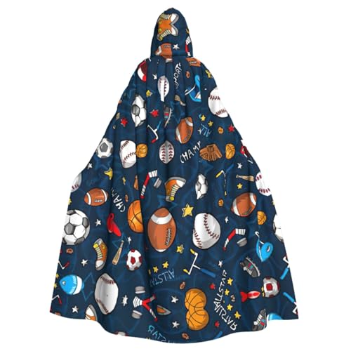 Sport-Baseball-Umhang für Erwachsene, Kapuzenumhang für Damen und Herren, Halloween-Kostüme, Weihnachten, Cosplay Sport-Baseball-Umhang für Erwachsene, Kapuzenumhang für Damen und Herren, Halloween-Kostüme, Weihnachten, Cosplay von HGFVY