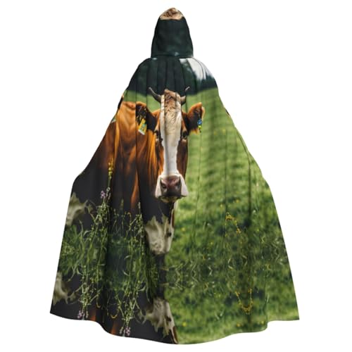 Süßer Kuhumhang für Erwachsene, Kapuzenumhang für Damen und Herren, Halloween-Kostüme, Weihnachten, Cosplay von HGFVY